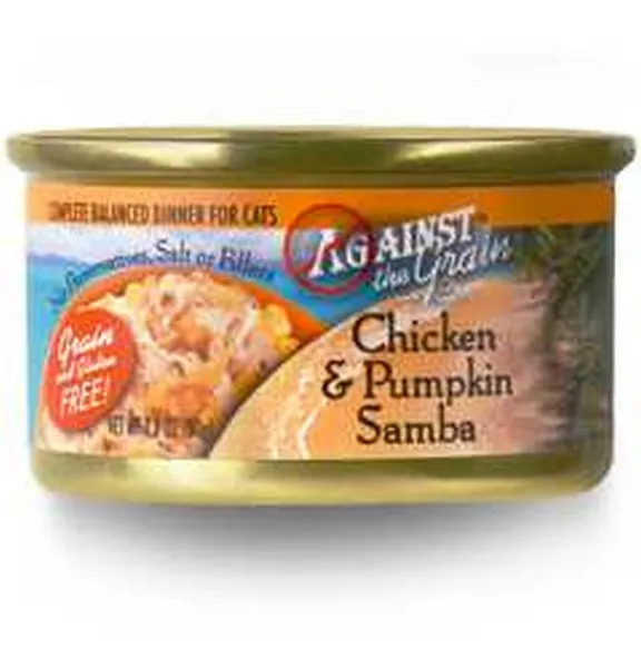 24/2.8 oz. Against The Grain Chicken & Pumpkin Samba Dinner For Cats - Treat
